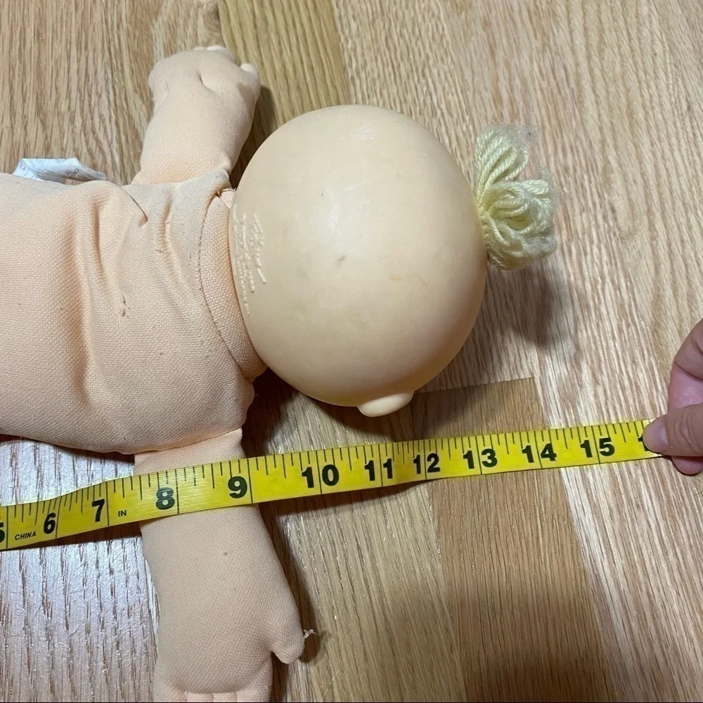 Vintage Cabbage Patch Doll Blonde Yarn Hair Blue Eyes